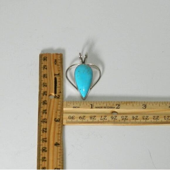 Vintage Jay King Sterling Silver and Turquoise Pendant - Picture 2 of 5